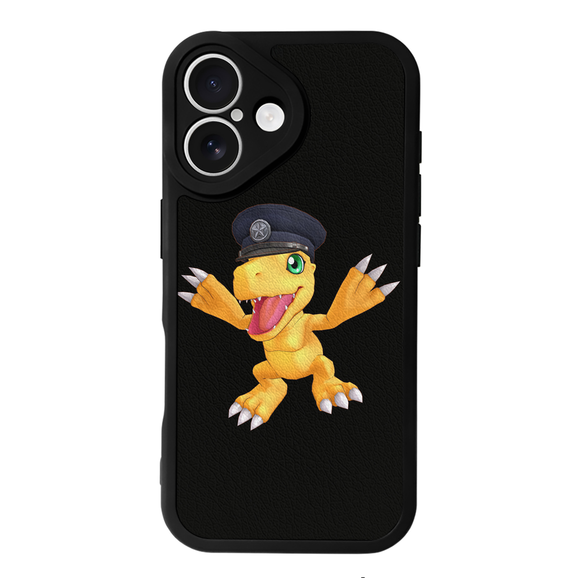 （画像用） Digimon デジタルモンスター/デジモン 【iPhone 16シリーズ対応】シリコンスマホケース（レザー調） 材質：シリコン